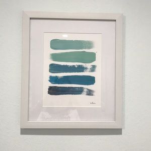 Framed picture of paint swatches